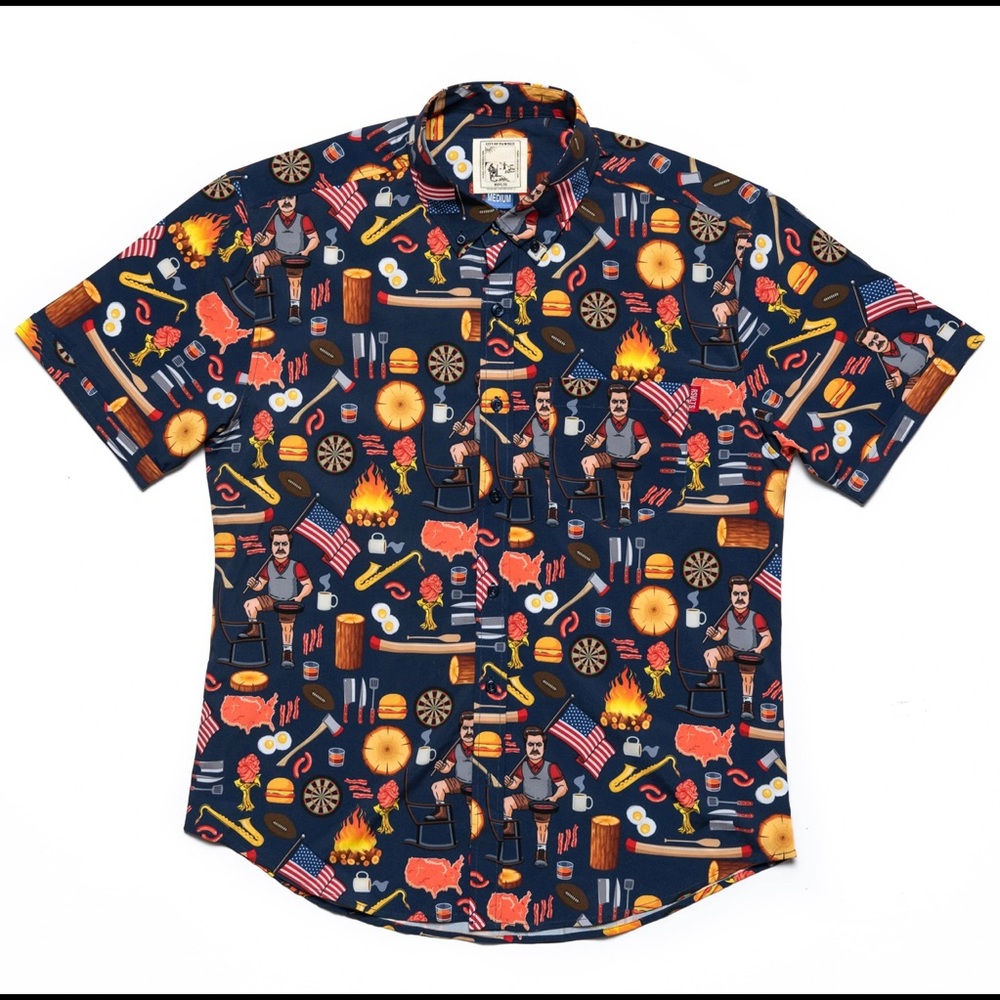 RSVLTS Men’s XXL Ron Swanson Shirt in Excellent Condition